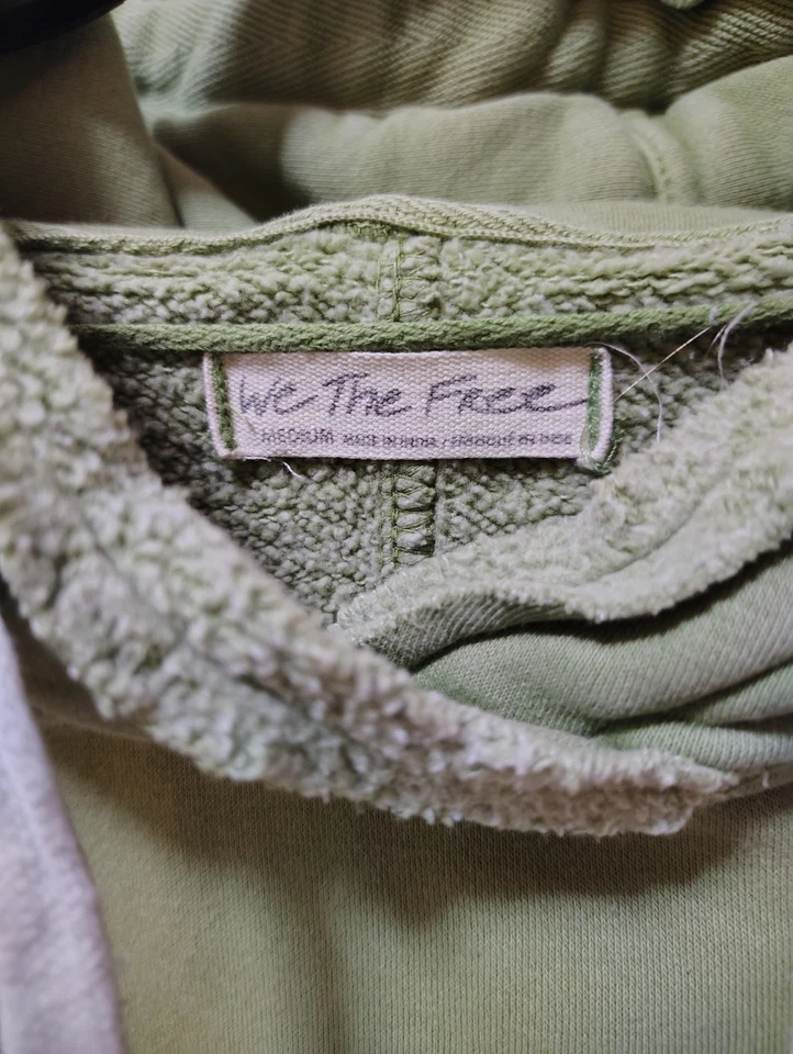 Sudadera con capucha para mujer Free People We The Free Zuma envejecida talla M verde 264125 Foto 2 de 4