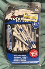 Pride Professional Tee System Plastic Golf Tees, 3-1/4 inch,30 count Blue White
