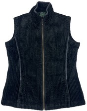 Woolrich Women's Ribbed Corduroy Full Zip Vest Size M Black