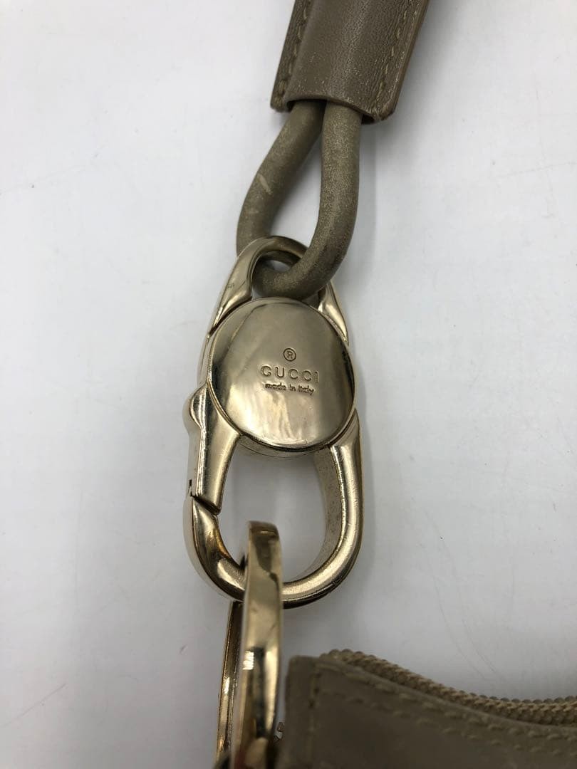 GUCCI 001 4157 002058 Shoulder Bag Canvas Beige Silver Hardware Logo From Japan thumbnail 24