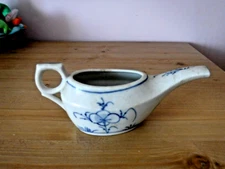 19thC Blue Onion Porcelain Invalid Feeder