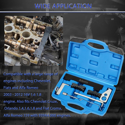 Engine Camshaft Tensioning Locking Alignment Timing Belt Tool Kit for Chevy Cruz