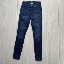 Good American Denim Blue Dark Wash Good Legs Stretch Skinny Jeans Size 00 24