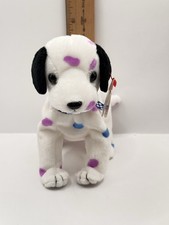 Ty ( Dizzy ) 2000 Dalmatian Beanie Baby Dog With Pink And Blue Spots 