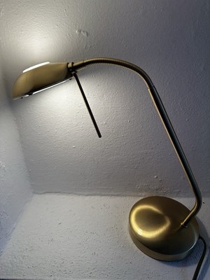 Paul Neuhaus Tischlampe Messing Touch-Steuerung Schwanenhals