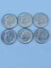1955 D Roosevelt Dime Silver Bright and Lustrous Lot of 6,Uncirculated