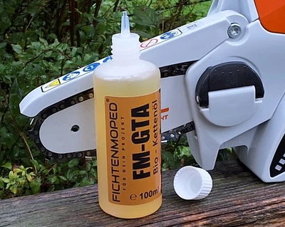 FICHTENMOPED FM Bio Kettenöl für Akku Mini Kettensäge passend f Stihl GTA Bosch Scheppach ua.
