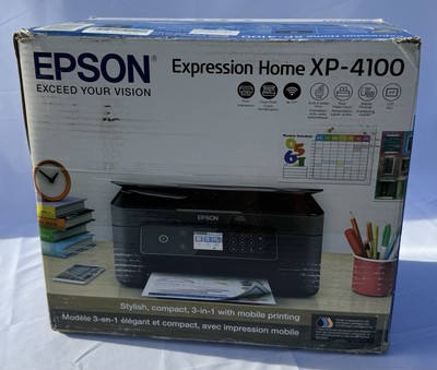 NEW Epson Expression Home XP-4100 All-In-One Inkjet Ink Printer In Box NIB