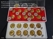 lip R184,10 mvts  neufs ,non révisés, 10 mvts occasion pour pièces(stock ancien)