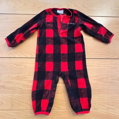 Columbia Fleece Bunting Baby 6-12 Months Buffalo Plaid Gorpcore
