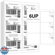 PAPRMA 3-1/3" x 4" Shipping Address Label 500 Sheets, LaserandInkjet Printer 