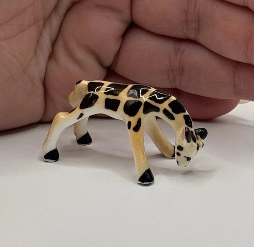 Vintage Miniature Giraffe Bone China Figurine Trinket Animal Tiny