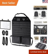 Water-Resistant Tactical Molle Car Seat Organizer with Versatile Storage Pockets