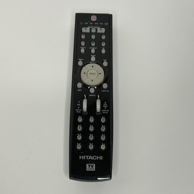 Hitachi TV Guide Remote Control Model CLU-3851WL Black Tested Working