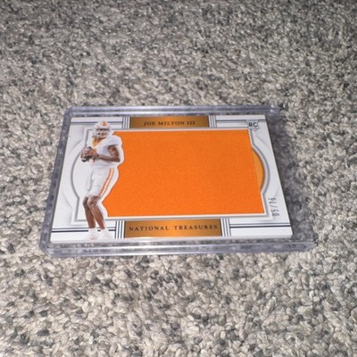 Panini Natl Treasures Collegiate Joe Milton III Tennessee RC Patch /75