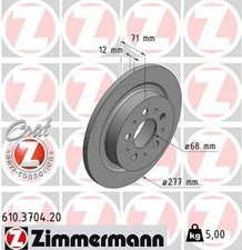 2x ZIMMERMANN Coat Z Disque de frein Arrière pour VOLVO V90 Break (965) 277mm