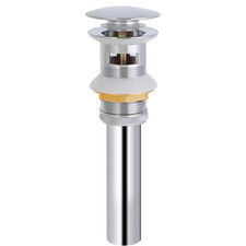 Pop-Up Bathroom Sink Drain with Overflow in Polished Chrome