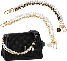 2Pcs Bag Extender Chain Purse Strap Extenders for Handbags Purse Extender Pearl