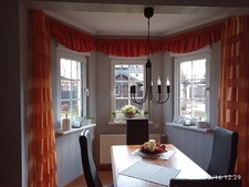 gardinen mit kräuselband gebraucht farbig 2 Seitenschals 1 Querbehang