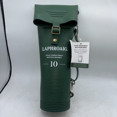 Laphroaig Whisky Boot Bag Collectible Wellies Green Rubber Bottle Tote Empty NWT