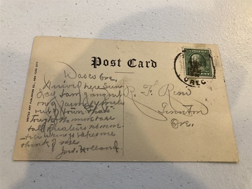 Postkarte 1914, Main Street in Wasco Oregon - Bild 2 von 2