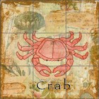 Ceramic Tile Mural Backsplash McKenna Sea Life Crab Shellfish Art CCI-BRI253