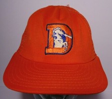 1980s Denver Broncos NFL Football Snapback Trucker Hat Made in USA John Elway
