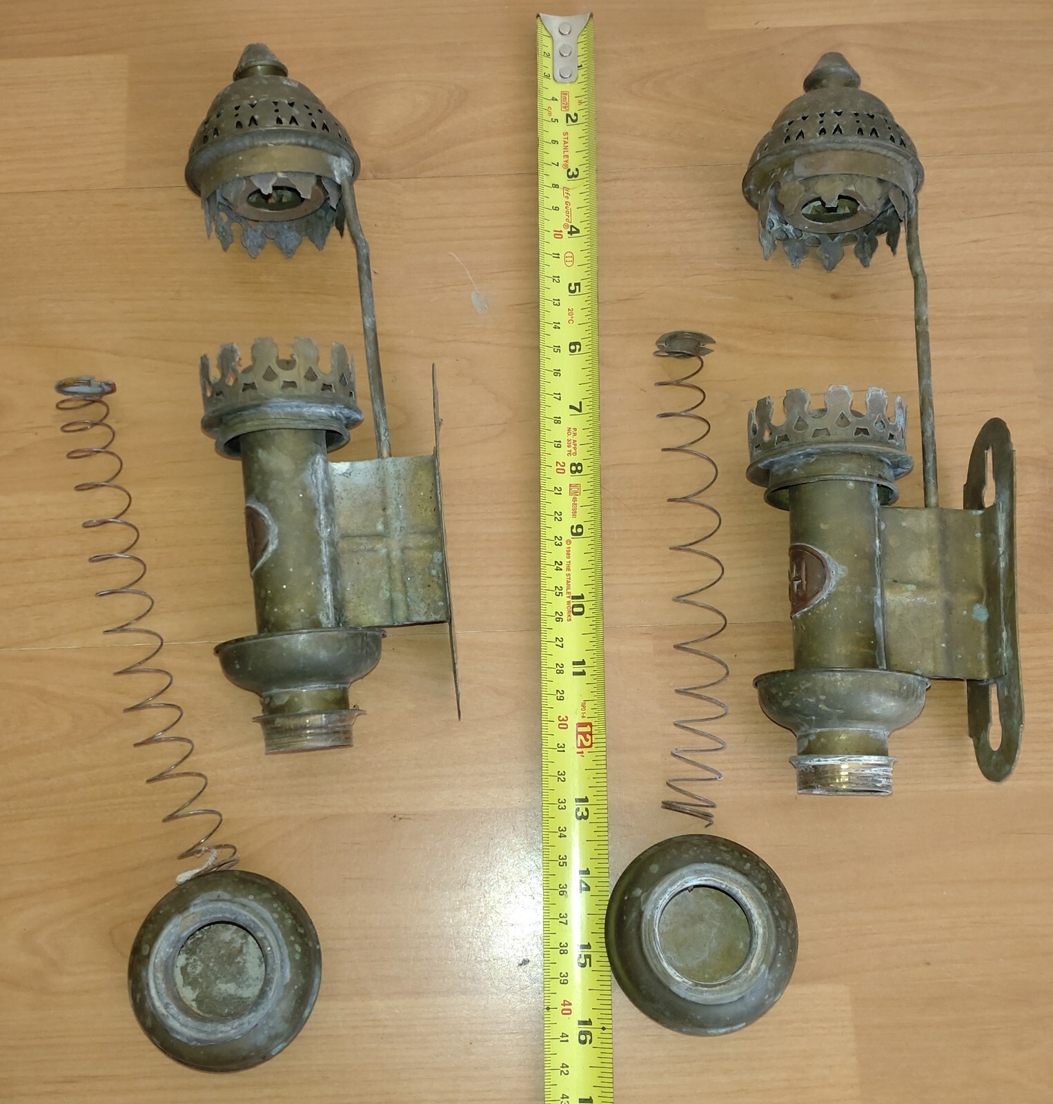 Antique Brass Carriage Lamps eBay