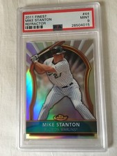Giancarlo Stanton NY YANKEES 2011 Finest REFRACTOR PSA 9 #27/549 JERSEY # POP 6