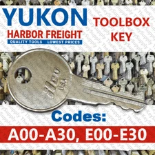 Yukon Harbor Freight Tool Box Key Cut to Code A00 - A30, E00 - E30