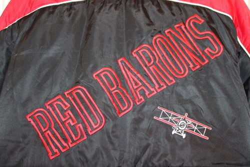 PRO PLAYER Giacca Uomo L Nero Rosso Scranton Wilkes Barre Red Barons Puffer Vintage - Foto 9 di 12