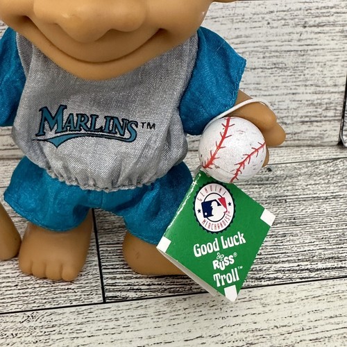 MIAMI MARLINS GOOD LUCK SPORTS TROLL - 5" Russ Troll Doll - NEW STORE STOCK - Picture 2 of 8