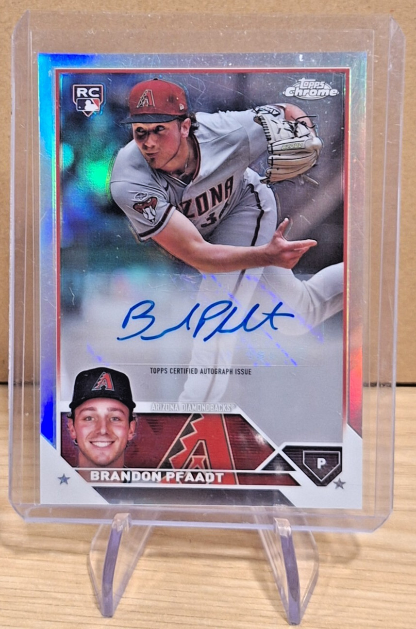 2023 Topps Chrome Update Brandon Pfaadt Rookie Refractor Auto /499 RC AC-BP