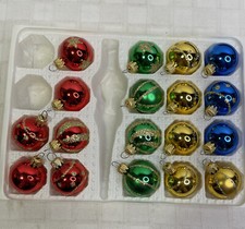 Kurt Adler Miniature Glass Ornaments Set of 18 READ