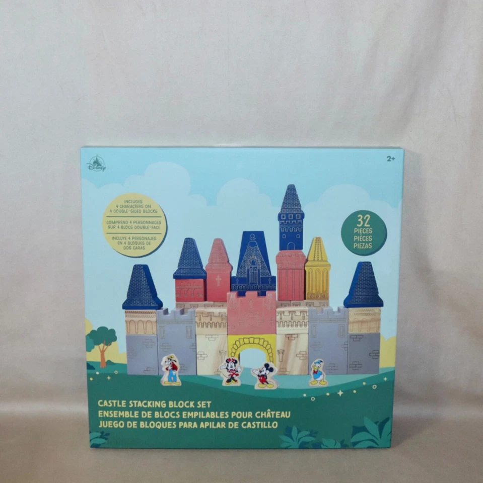 Disney ~ Mickey Mouse, Minnie, Donald & Goofy Castle Wooden Block Set 2023 NEW - Image 3 of 4