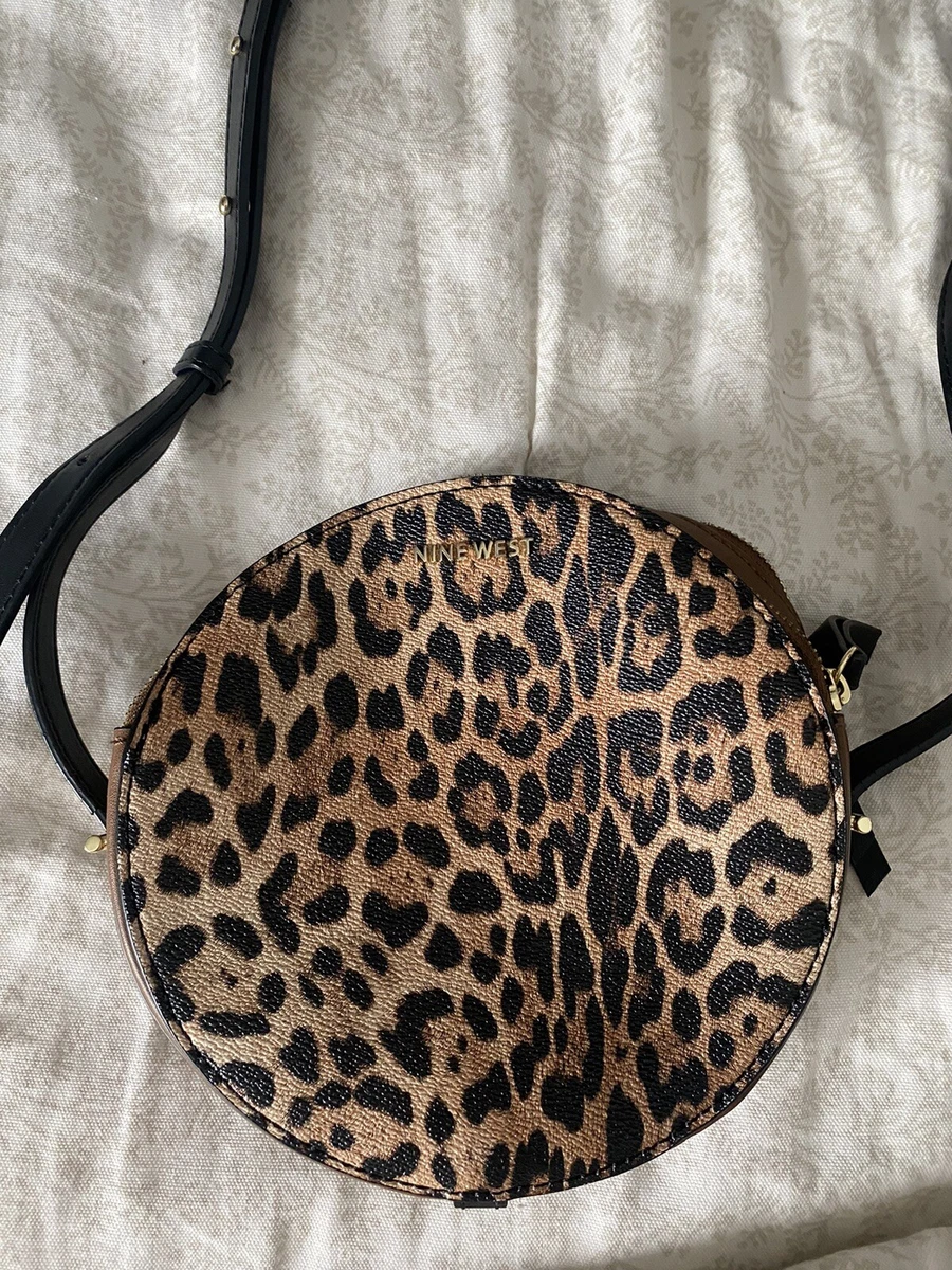 Nine West Leopard Print Round Purse Cross Body Bag