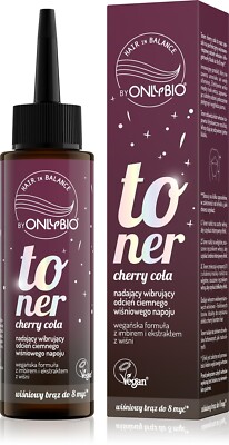 ONLYBIO Hair in Balance Veganer Haar-Toner für Glanz Pflege Kirsch-Cola 100ml