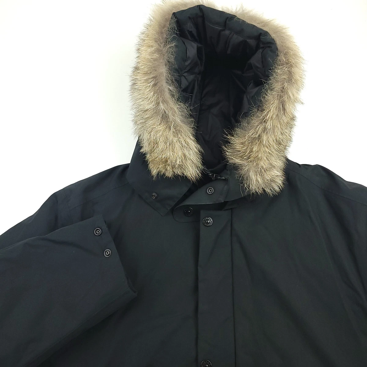 Stone island black parka jacket Clearance