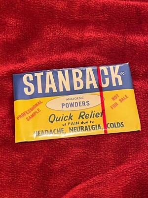 Vintage Stanback Aspirin Physician Sample, Cellophane Sealed, NOS!