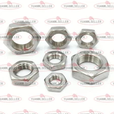 10-100PCS 304 STAINLESS STEEL PITCH HEX NUTS HEX THIN NUT M3-M14