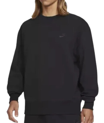 NIKE Club Fleece Heavyweight CrewNeck Men's Black DA0021 ACG sweatshirt Sz S-T