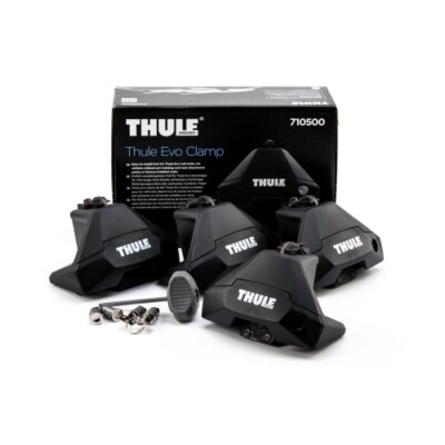 THULE 7105 Evo Clamp Fußsatz für Fahrzeuge ohne Dachanbindung - 4 Füße