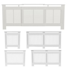 82/92cm Height Radiator Covers Pipe Grill Heater Shelf Cabinet Christmas Home