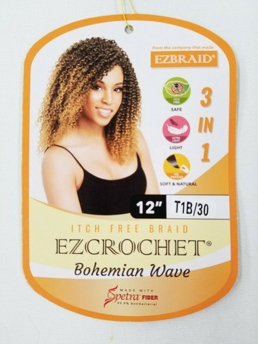 I&I Hair Innocence EZCROCHET Bohemian Wave Braiding Hair Spectra 12" - Picture 70 of 79