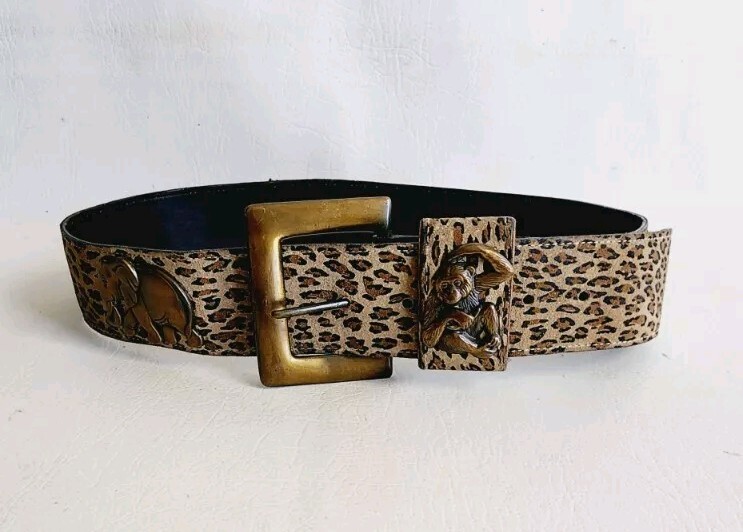 Nan Lewis | Vintage Leopard Decorative Brass Animal Wide 