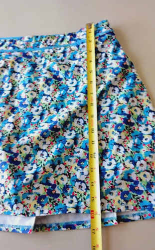 Pantaloncini floreali RLX Ralph Lauren donna taglia XL golf tennis blu nuovi con etichette multi $148 - Foto 6 di 9