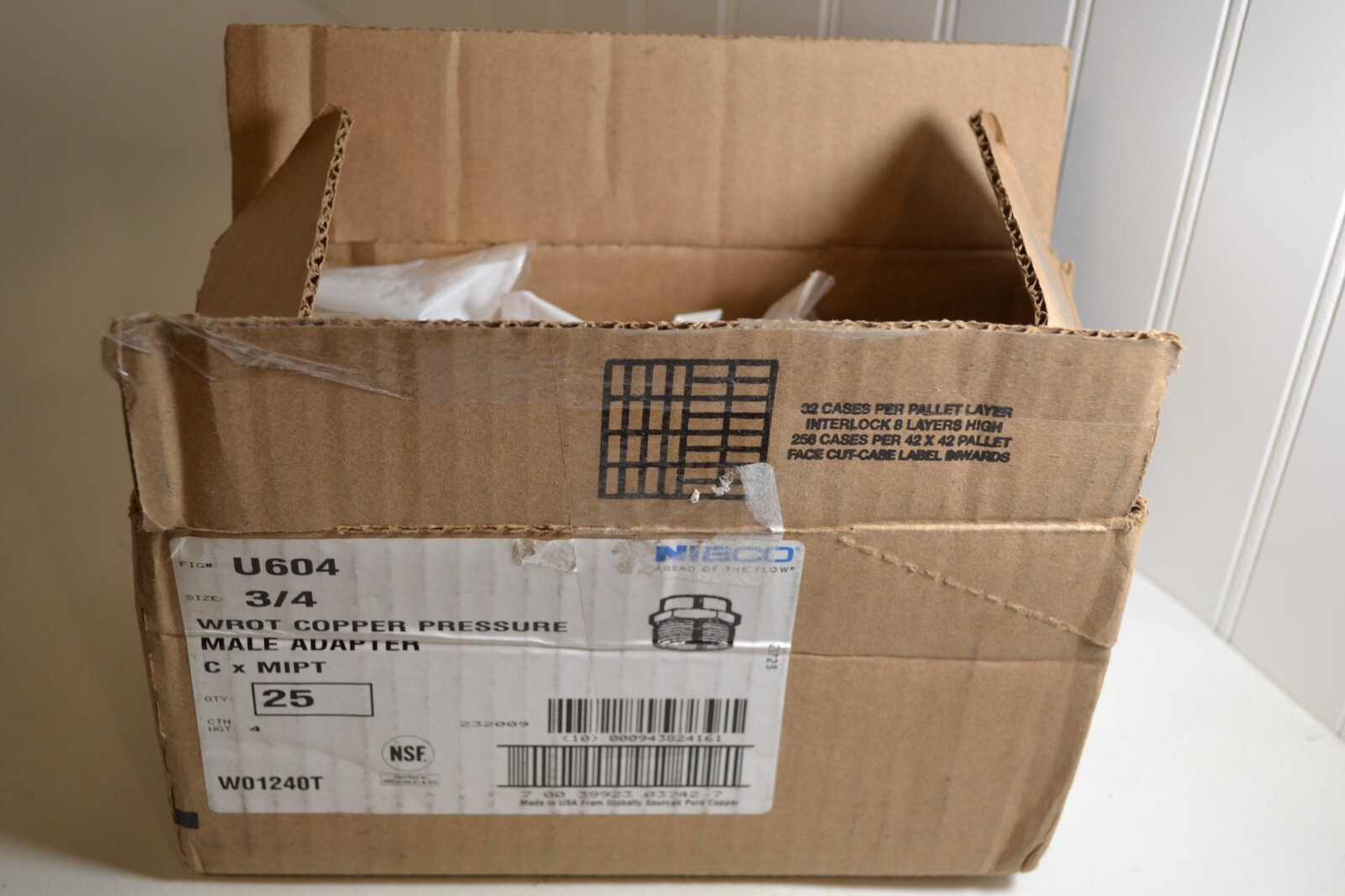 Box of 25 - NIBCO 604 WROT Copper Pressure Male Adapter Size 3/4" C x MIPT
