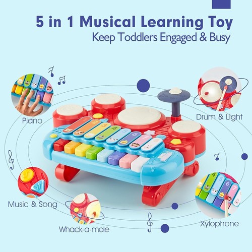 Learning Musical Instruments for Kids: Engaging Piano, Xylophone & Drum Set - Picture 4 of 11