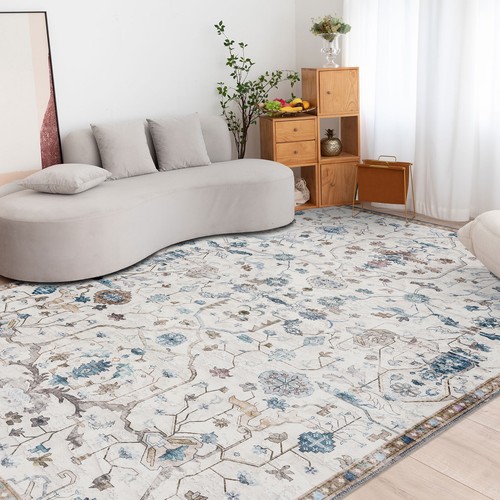 Deal Extra Large Rug Pink Blue Soft Allover Blossom Carpet Corridor Runner Rugs - Picture 36 of 44