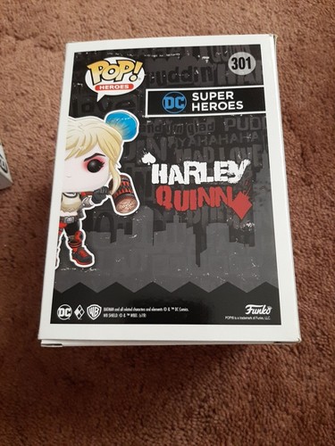 Funko Pop! Figura de vinilo #301 Super Heroes: DC Harley Quinn (exclusiva de GameStop) - Imagen 3 de 4